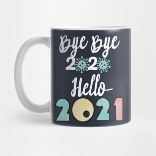 Bye Bye 2020 Hello 2021, Merry Christmas Happy New Year Gifts Mug